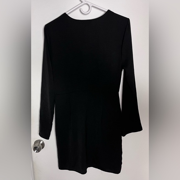 Topshop black horn ring mini long sleeve dress - Picture 11 of 14